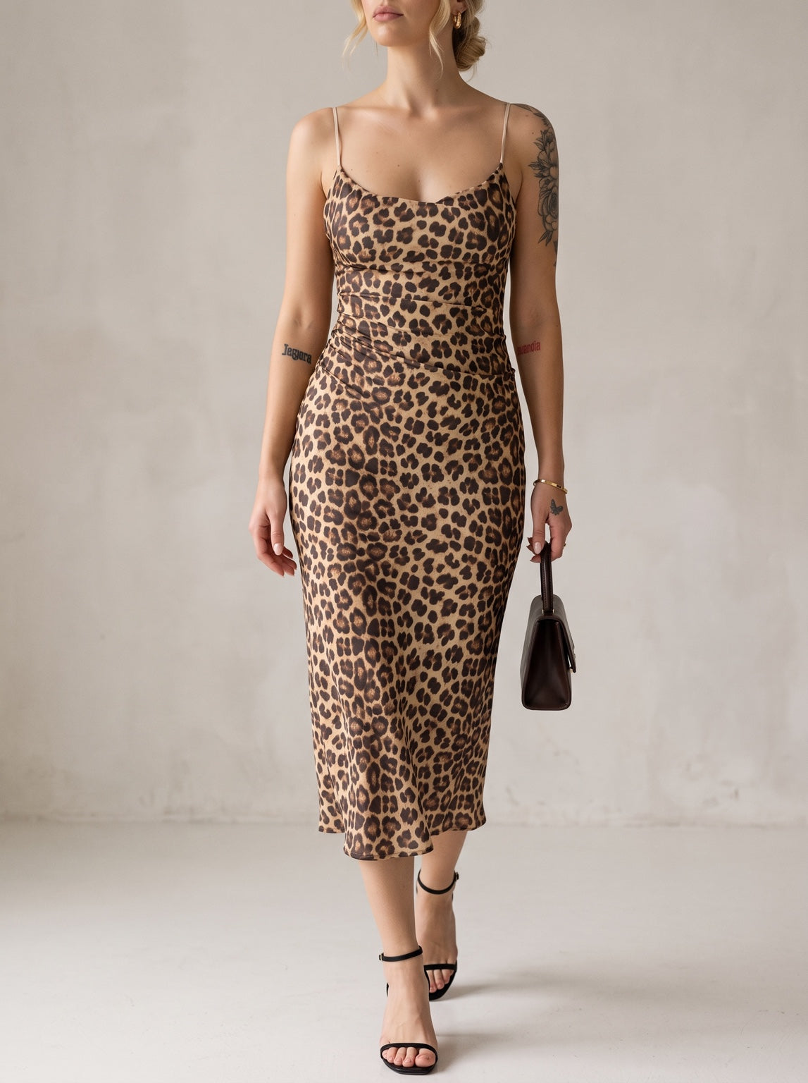 Leona Leopard Midi Dress