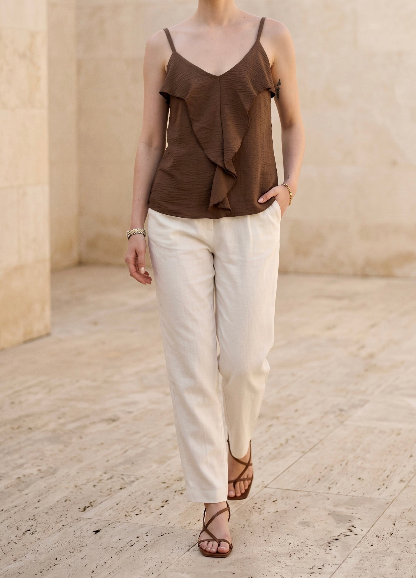 Solène Ruffle Top