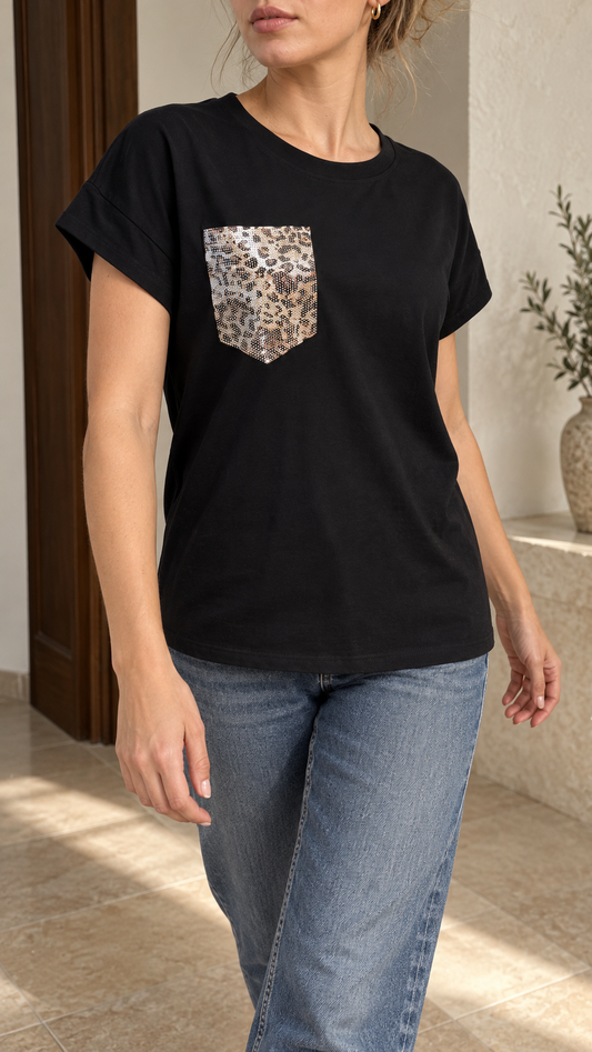 Selmira Leopard Pocket Tee