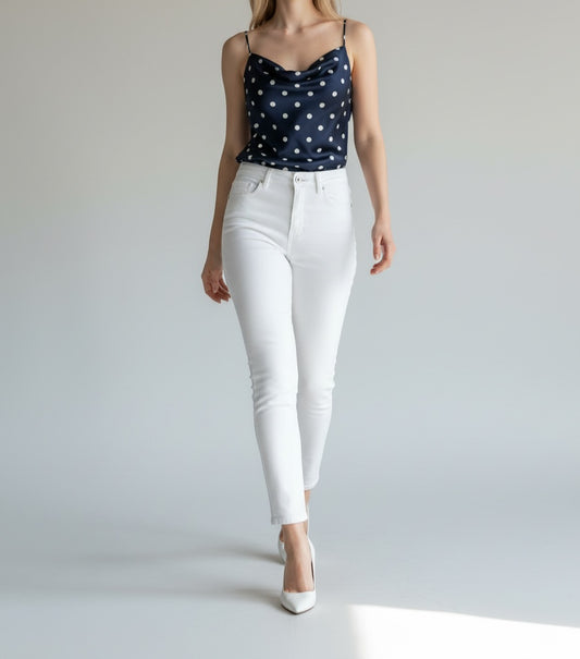 Polka Satin Top