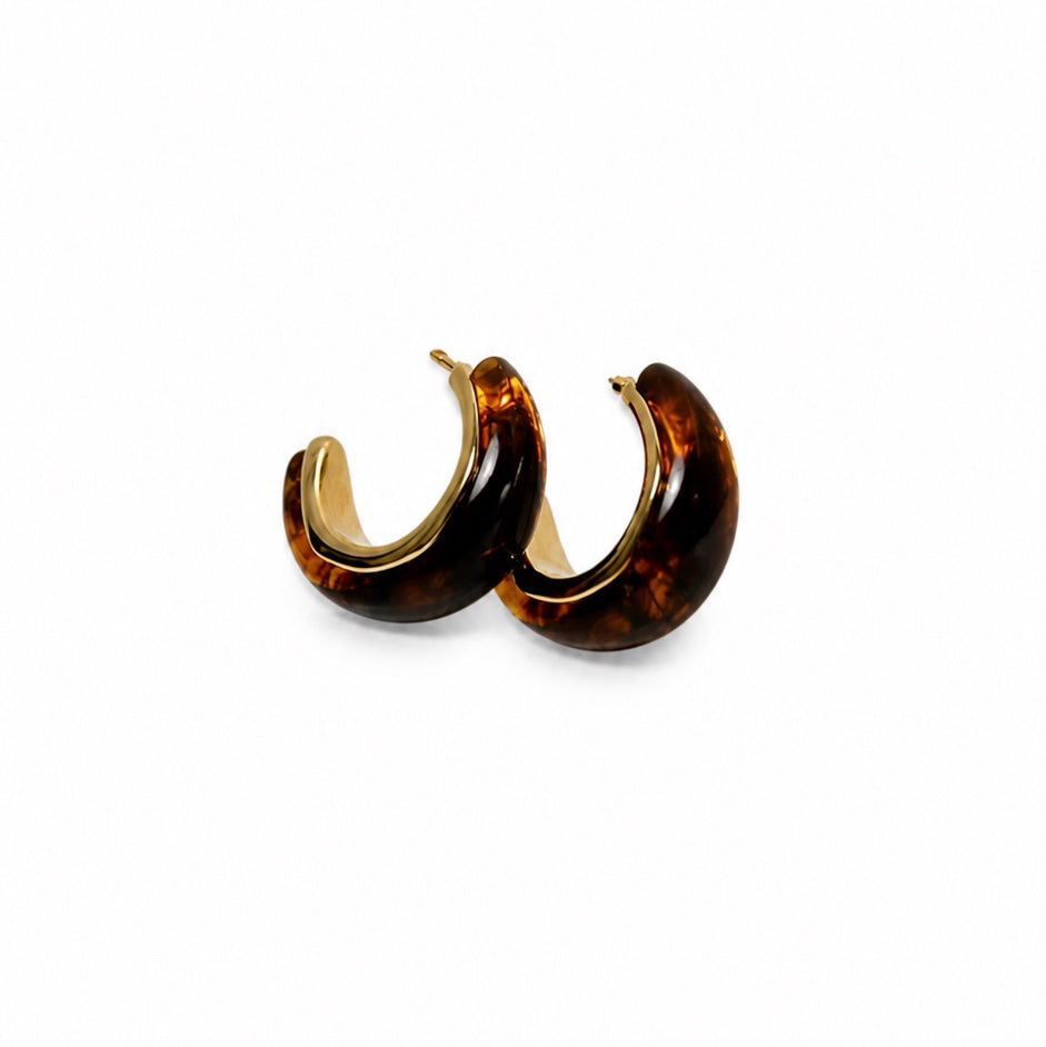 Tortoise Glow Hoops