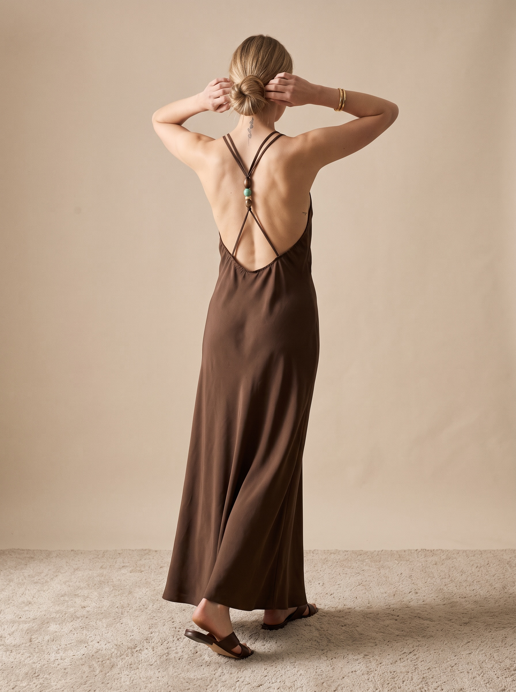 Astraia Open-Back Maxi Dress