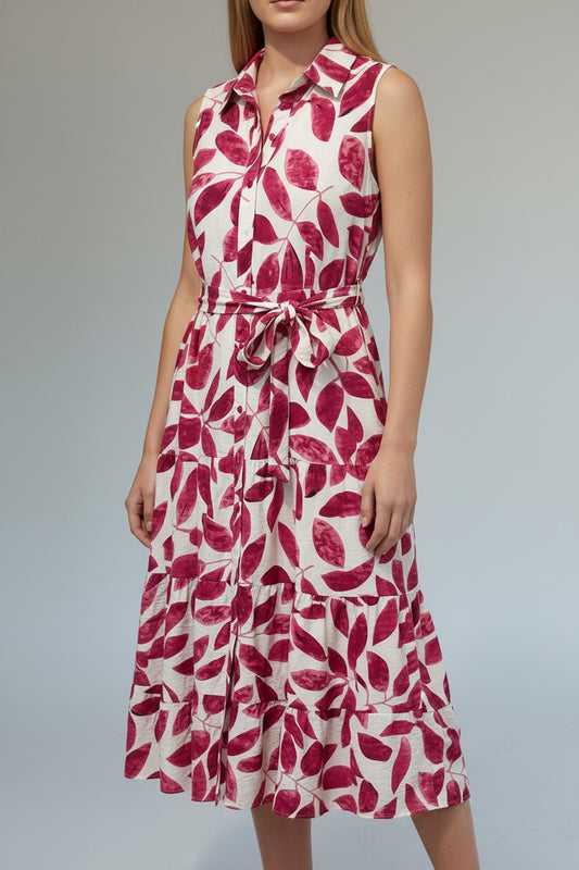 Leaves Midi Dress
