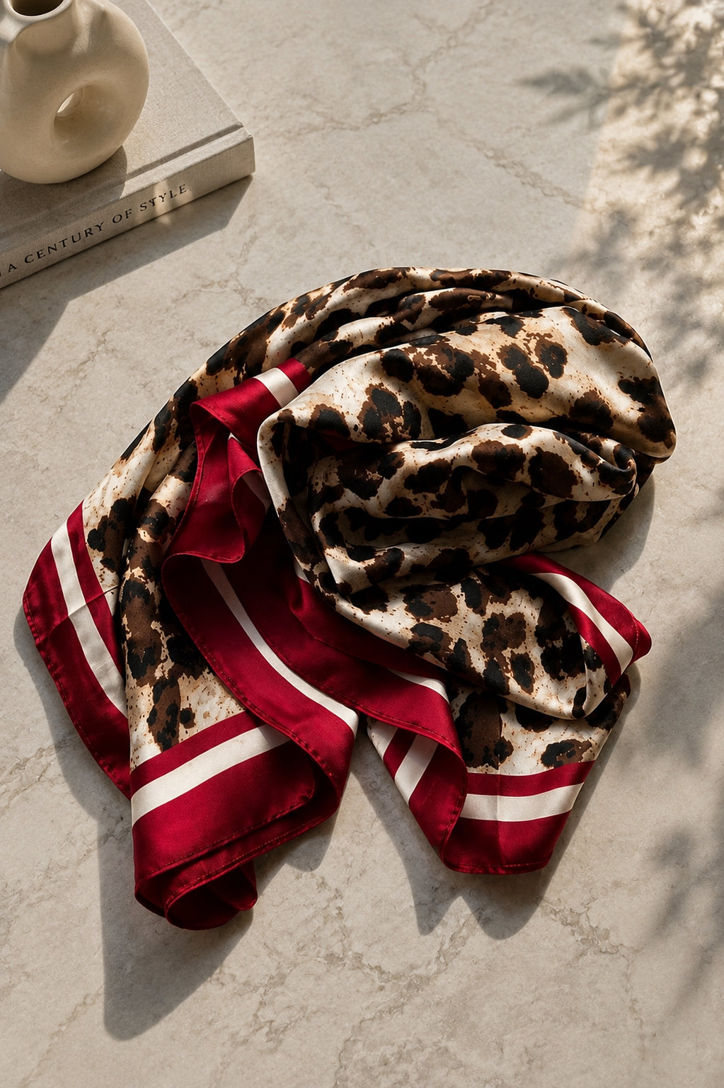 Leopard Luxe Satin Scarf