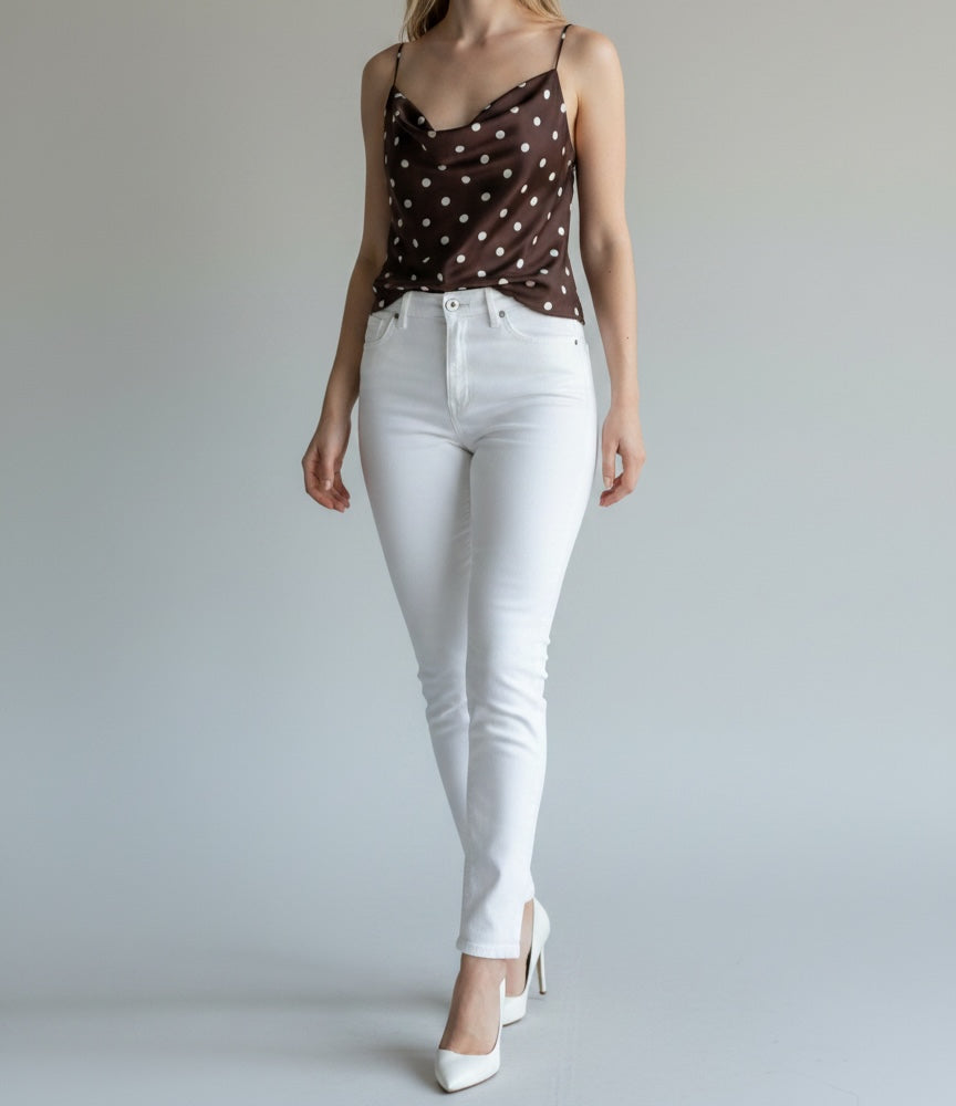 Polka Satin Top