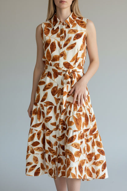 Leaves Midi Dress