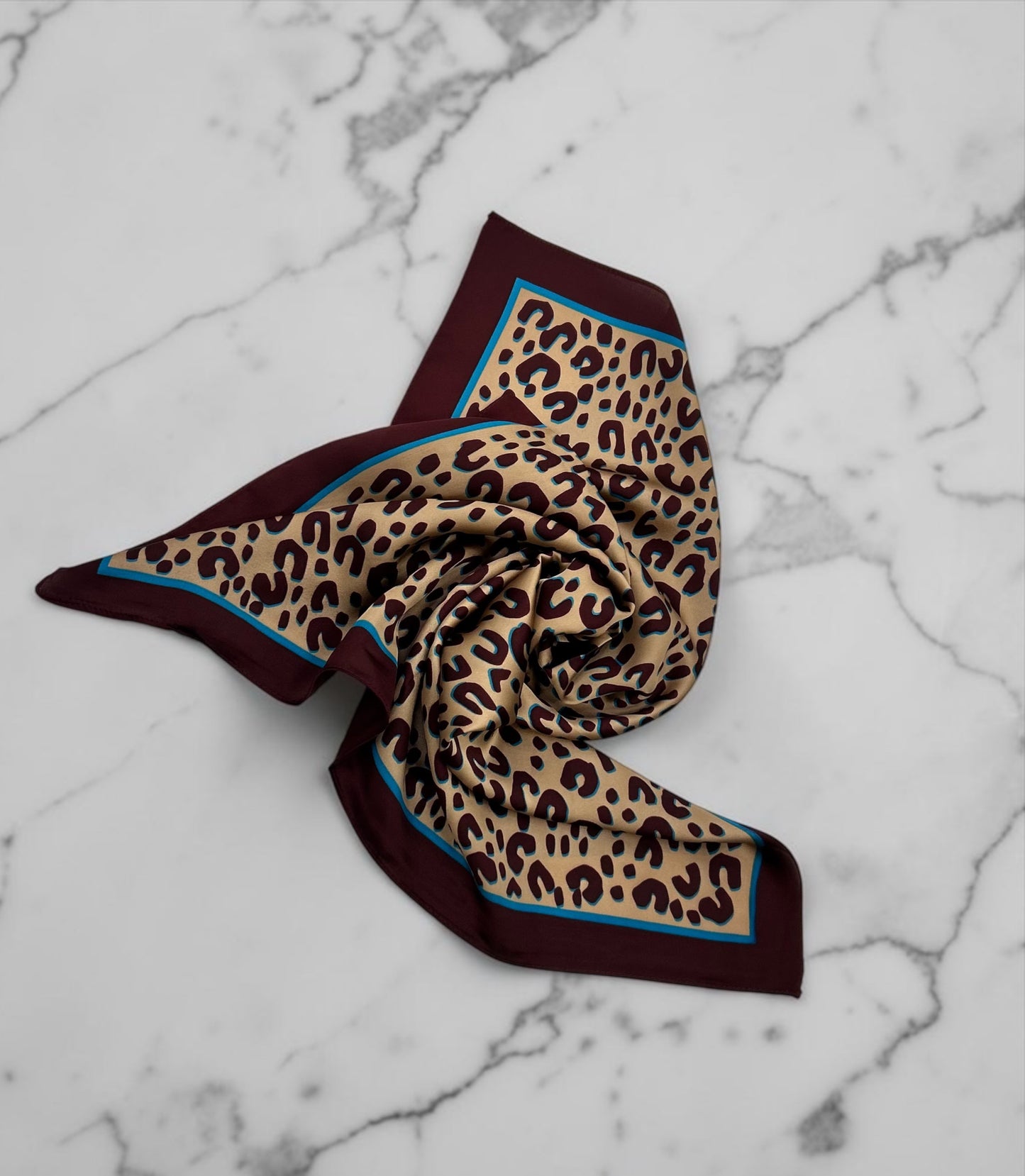 Leopard Bordeaux Scarf