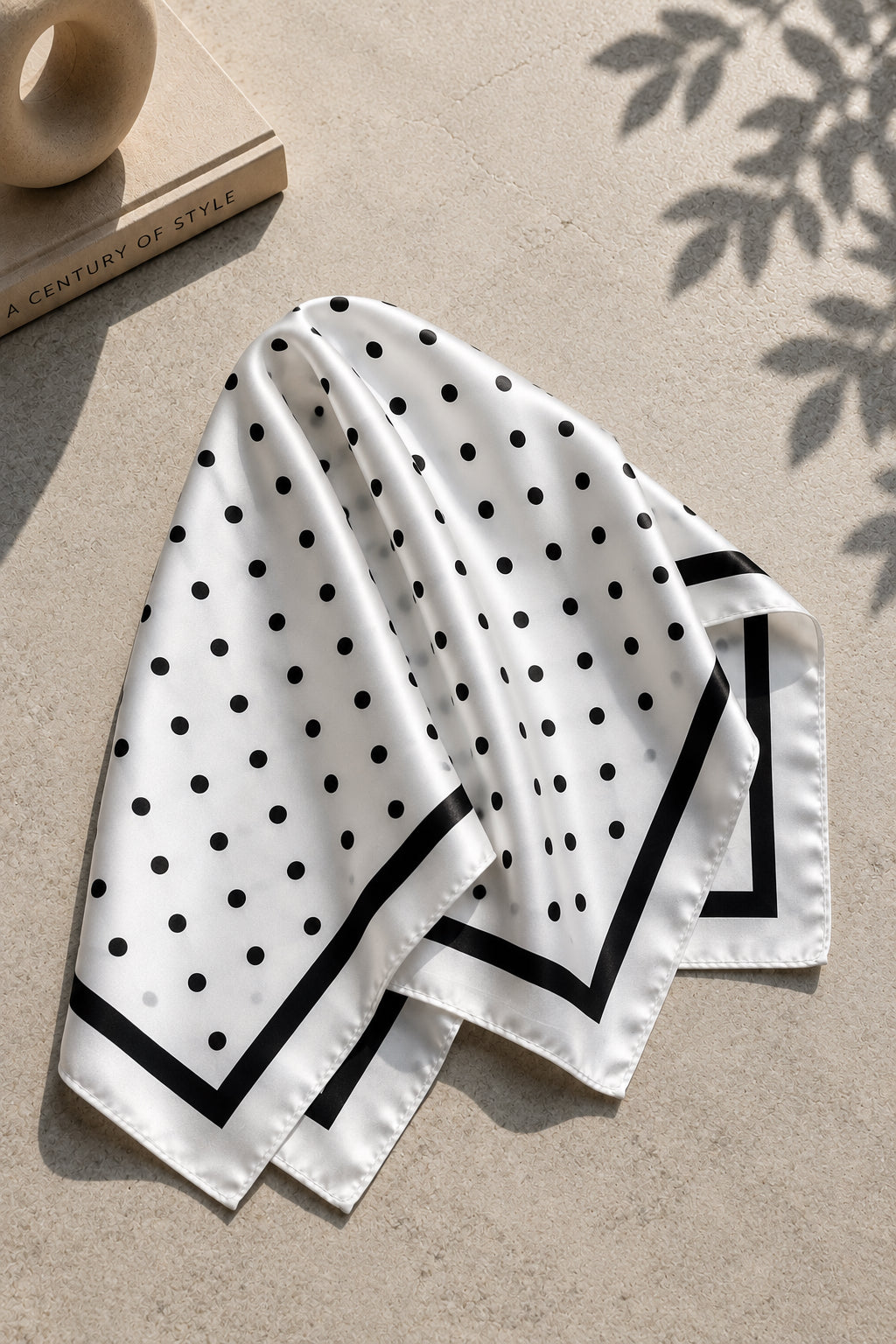 Monroe Polka Dot Satin Scarf