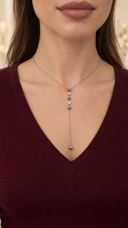 Amorette Heart Drop Necklace