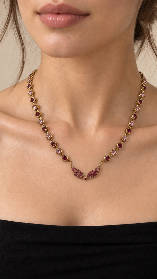Serelia Crystal Wings Necklace
