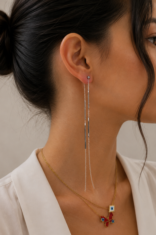Elira Drop Chain Earrings