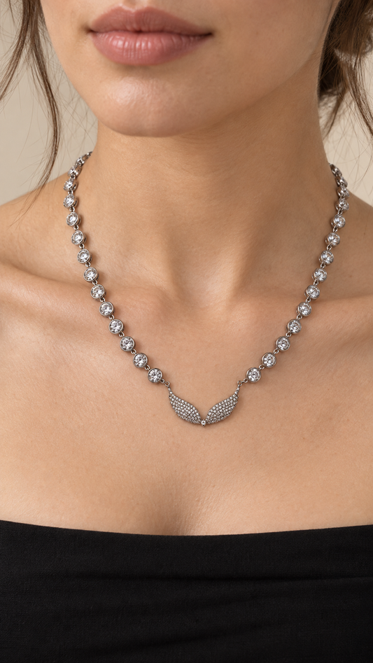 Serelia Crystal Wings Necklace
