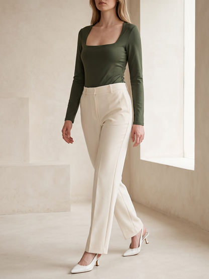 Solenne Square Neck Bodysuit