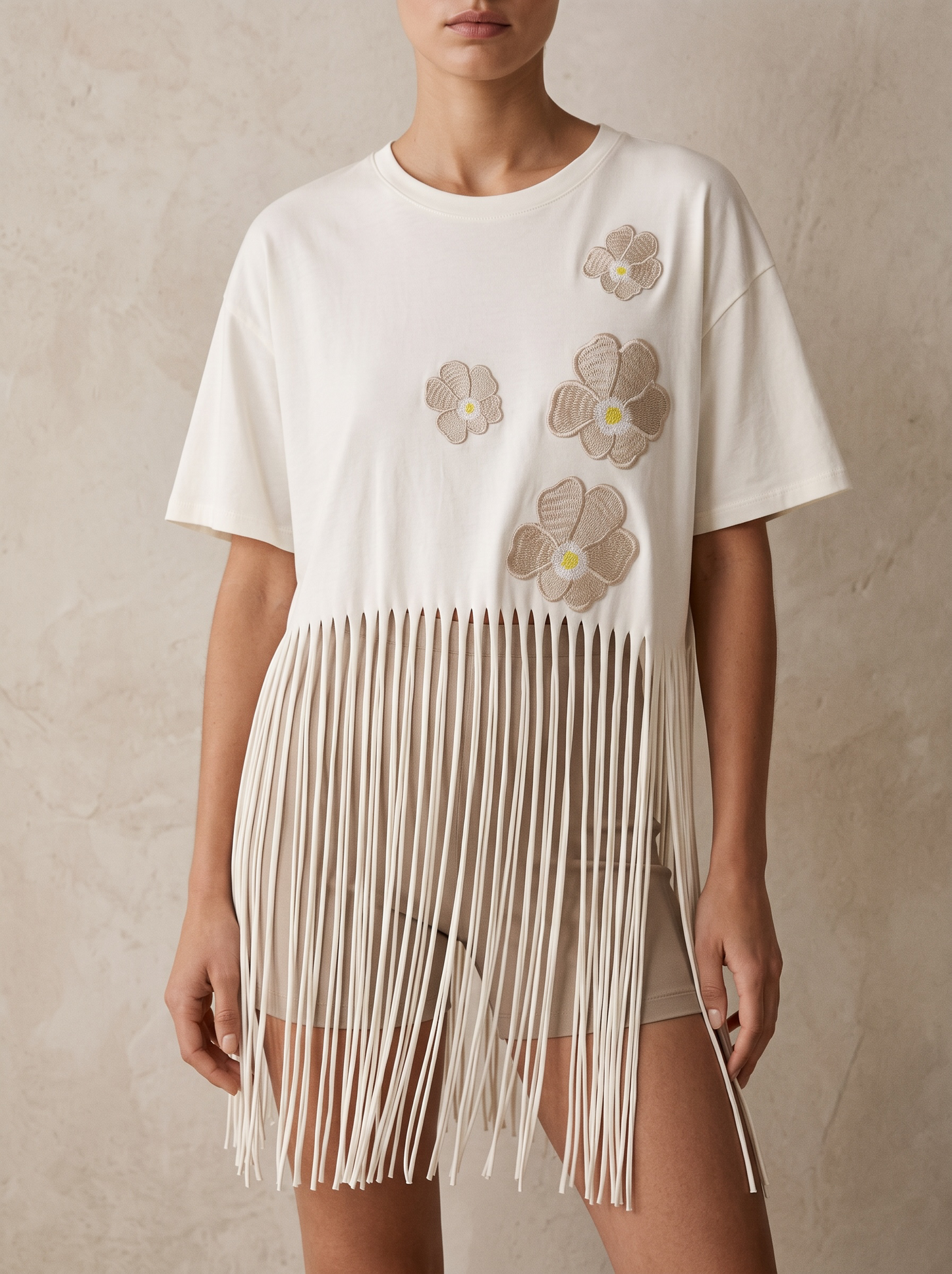 Maribel T-Shirt με Κρόσσια