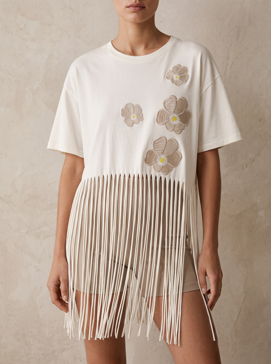 Maribel T-Shirt με Κρόσσια